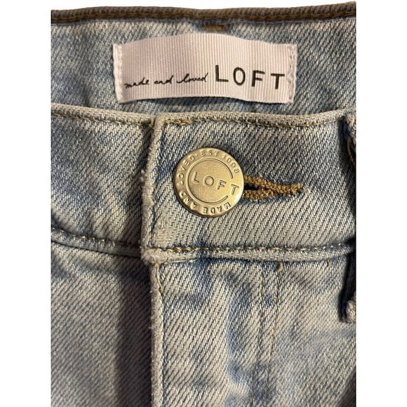 LOFT Jeans High Waisted Skinny Ankle Curvy Denim Size 27/4 - Picture 3 of 14
